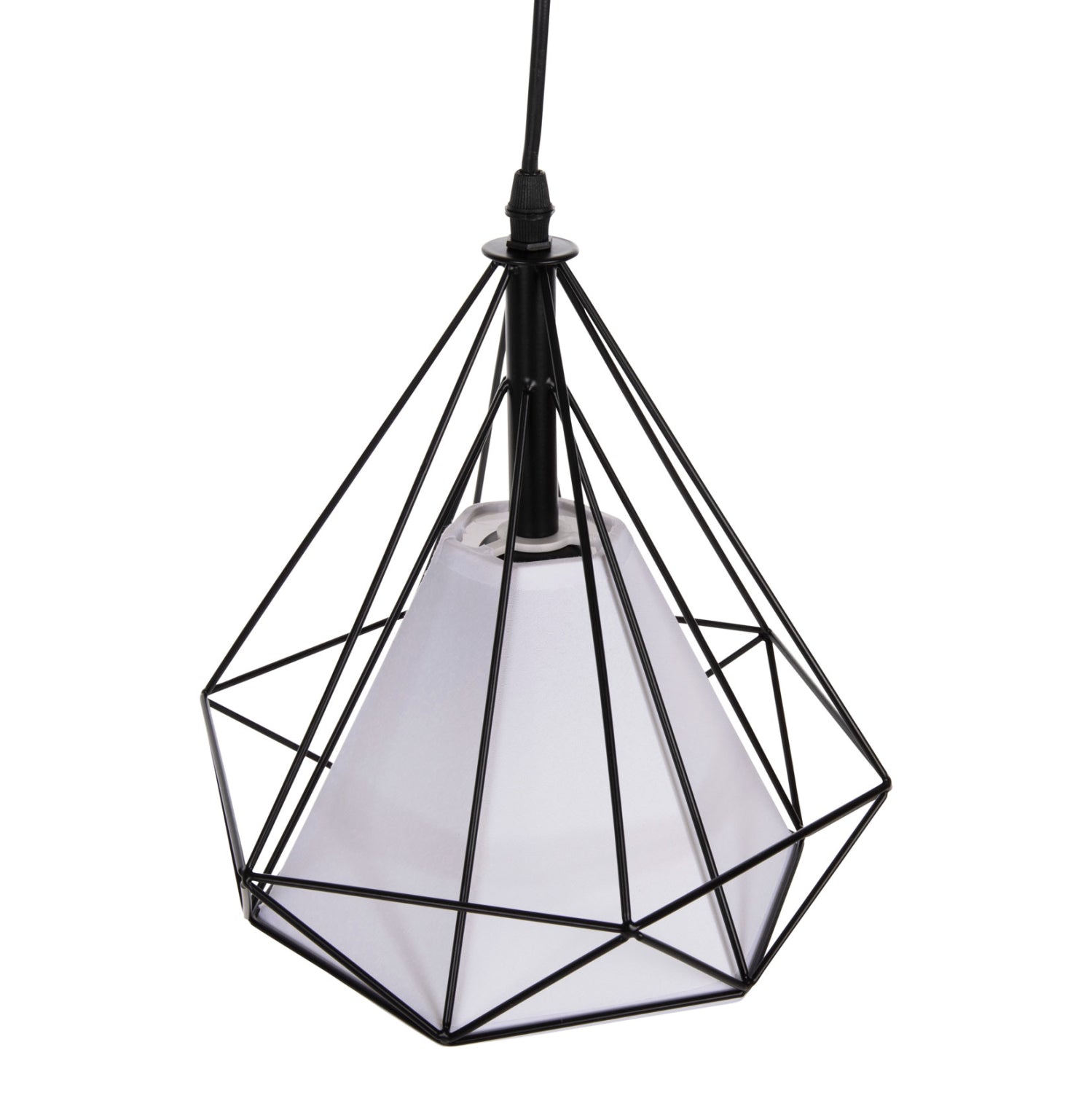 ΦΩΤΙΣΤΙΚΟ ΟΡΟΦΗΣ ΚΡΕΜΑΣΤΟ HM4065 ΜΑΥΡΟ ΜΕΤΑΛΛΙΚΟ ΚΑΠΕΛΟ-ΛΕΥΚΟ ΚΑΛΥΜΜΑ ΛΑΜΠΤΗΡΑ 25x25x125Y εκ. - Pakobazaar