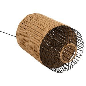 ΦΩΤΙΣΤΙΚΟ ΟΡΟΦΗΣ ΚΡΕΜΑΣΤΟ HM4340 PAPER ROPE ΜΠΕΖ-ΜΑΥΡΟ ΜΕΤΑΛΛΟ-Φ26x40-120Υεκ. - Pakobazaar