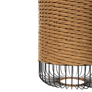 ΦΩΤΙΣΤΙΚΟ ΟΡΟΦΗΣ ΚΡΕΜΑΣΤΟ HM4340 PAPER ROPE ΜΠΕΖ-ΜΑΥΡΟ ΜΕΤΑΛΛΟ-Φ26x40-120Υεκ. - Pakobazaar