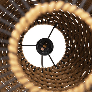 ΦΩΤΙΣΤΙΚΟ ΟΡΟΦΗΣ ΚΡΕΜΑΣΤΟ HM4340 PAPER ROPE ΜΠΕΖ-ΜΑΥΡΟ ΜΕΤΑΛΛΟ-Φ26x40-120Υεκ. - Pakobazaar