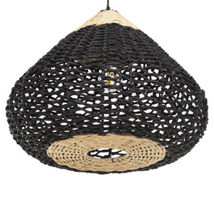 ΦΩΤΙΣΤΙΚΟ ΟΡΟΦΗΣ ΚΡΕΜΑΣΤΟ HM4346 ΑΠΟ PAPER ROPE ΜΠΕΖ ΚΑΙ ΜΑΥΡΟ Φ55,5x44Υεκ. - Pakobazaar