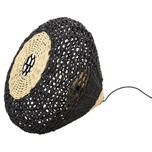 ΦΩΤΙΣΤΙΚΟ ΟΡΟΦΗΣ ΚΡΕΜΑΣΤΟ HM4346 ΑΠΟ PAPER ROPE ΜΠΕΖ ΚΑΙ ΜΑΥΡΟ Φ55,5x44Υεκ. - Pakobazaar
