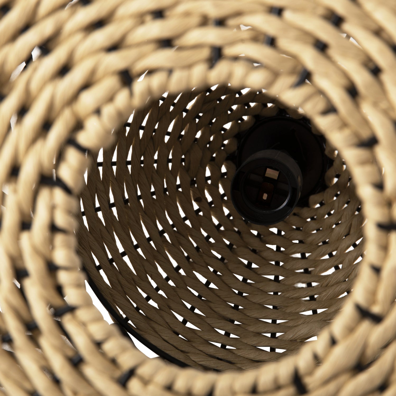 ΦΩΤΙΣΤΙΚΟ ΟΡΟΦΗΣ ΚΡΕΜΑΣΤΟ HM4346 ΑΠΟ PAPER ROPE ΜΠΕΖ ΚΑΙ ΜΑΥΡΟ Φ55,5x44Υεκ. - Pakobazaar