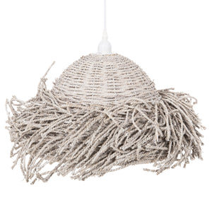 ΦΩΤΙΣΤΙΚΟ ΟΡΟΦΗΣ ΚΡΕΜΑΣΤΟ HM4349 SEAGRASS ΣΕ WHITEWASH ΧΡΩΜΑ Φ50x25-135Υεκ. - Pakobazaar