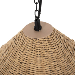 ΦΩΤΙΣΤΙΚΟ ΟΡΟΦΗΣ ΚΡΕΜΑΣΤΟ HM4354 ΦΥΣΙΚΟ RAΤΤΑΝ-PAPER ROPE-ΦΥΣΙΚΟ&ΜΑΥΡΟ Φ54x42-145Υεκ. - Pakobazaar