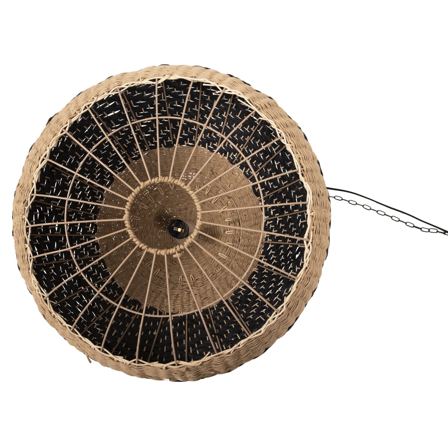 ΦΩΤΙΣΤΙΚΟ ΟΡΟΦΗΣ ΚΡΕΜΑΣΤΟ HM4354 ΦΥΣΙΚΟ RAΤΤΑΝ-PAPER ROPE-ΦΥΣΙΚΟ&ΜΑΥΡΟ Φ54x42-145Υεκ. - Pakobazaar