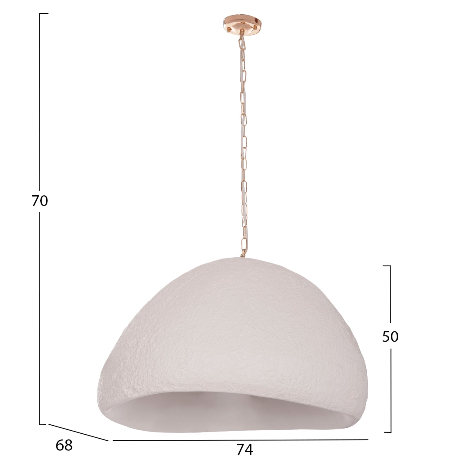 ΦΩΤΙΣΤΙΚΟ ΟΡΟΦΗΣ ΚΡΕΜΑΣΤΟ JAYLEN HM4703.02XL FIBER CEMENT ΛΕΥΚΟ 74x68x50-70Υεκ. - Pakobazaar