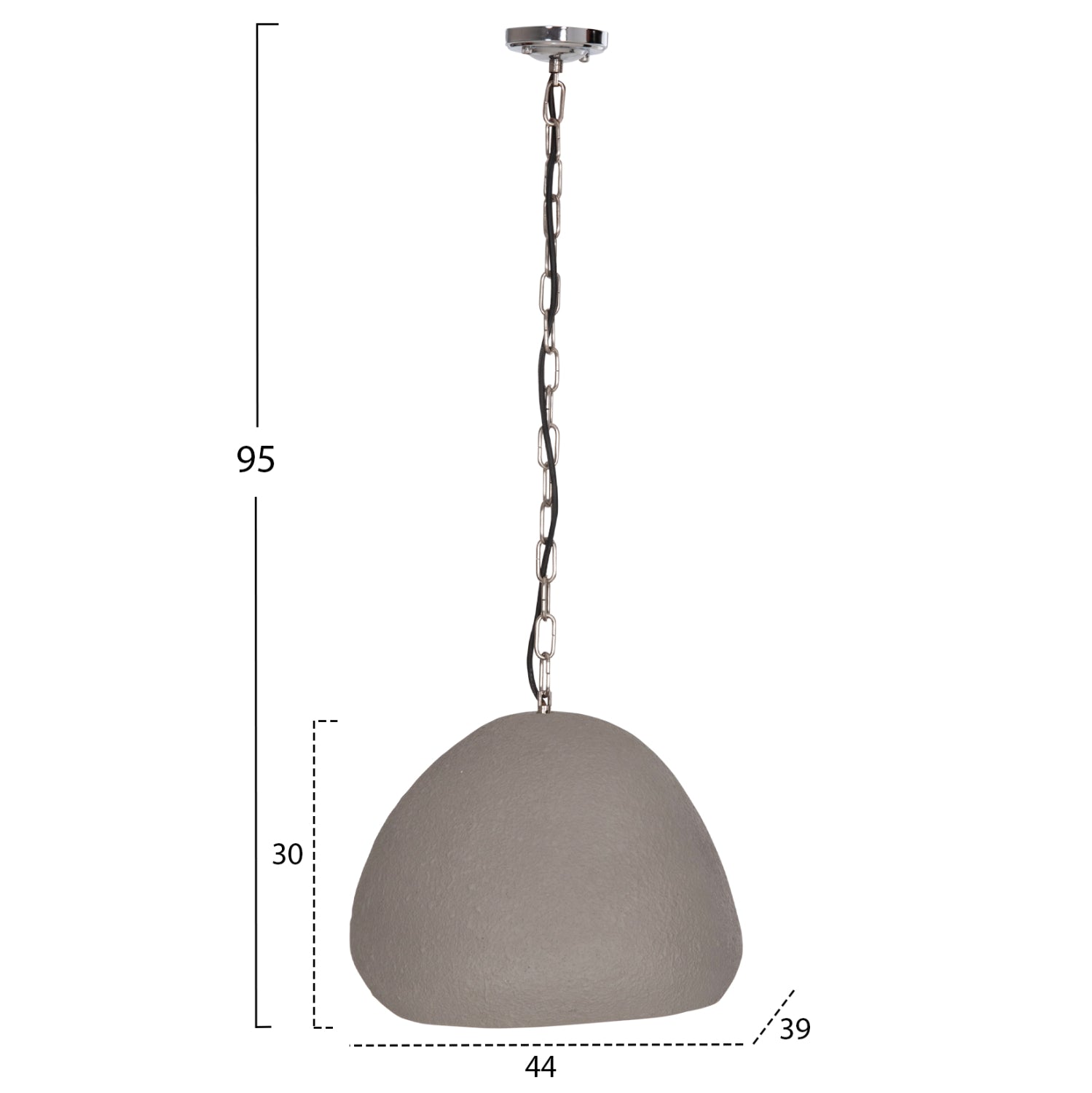 ΦΩΤΙΣΤΙΚΟ ΟΡΟΦΗΣ ΚΡΕΜΑΣΤΟ JAYLEN HM4703.03S FIBER CEMENT ΓΚΡΙ 44x39x30Υεκ. - Pakobazaar