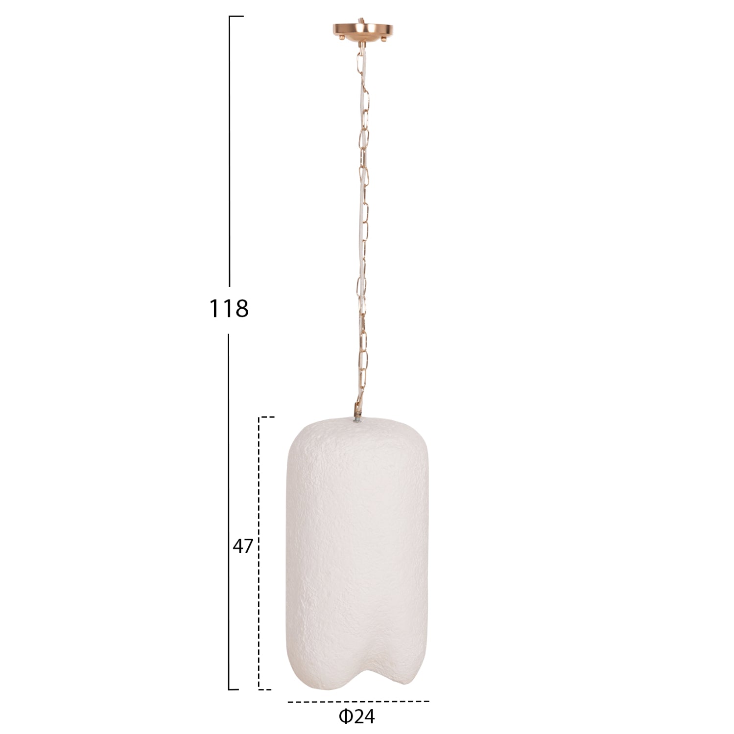 ΦΩΤΙΣΤΙΚΟ ΟΡΟΦΗΣ ΚΡΕΜΑΣΤΟ LOGKY HM4704.02S--FIBER CEMENT ΛΕΥΚΟ Φ24x47Υεκ - Pakobazaar