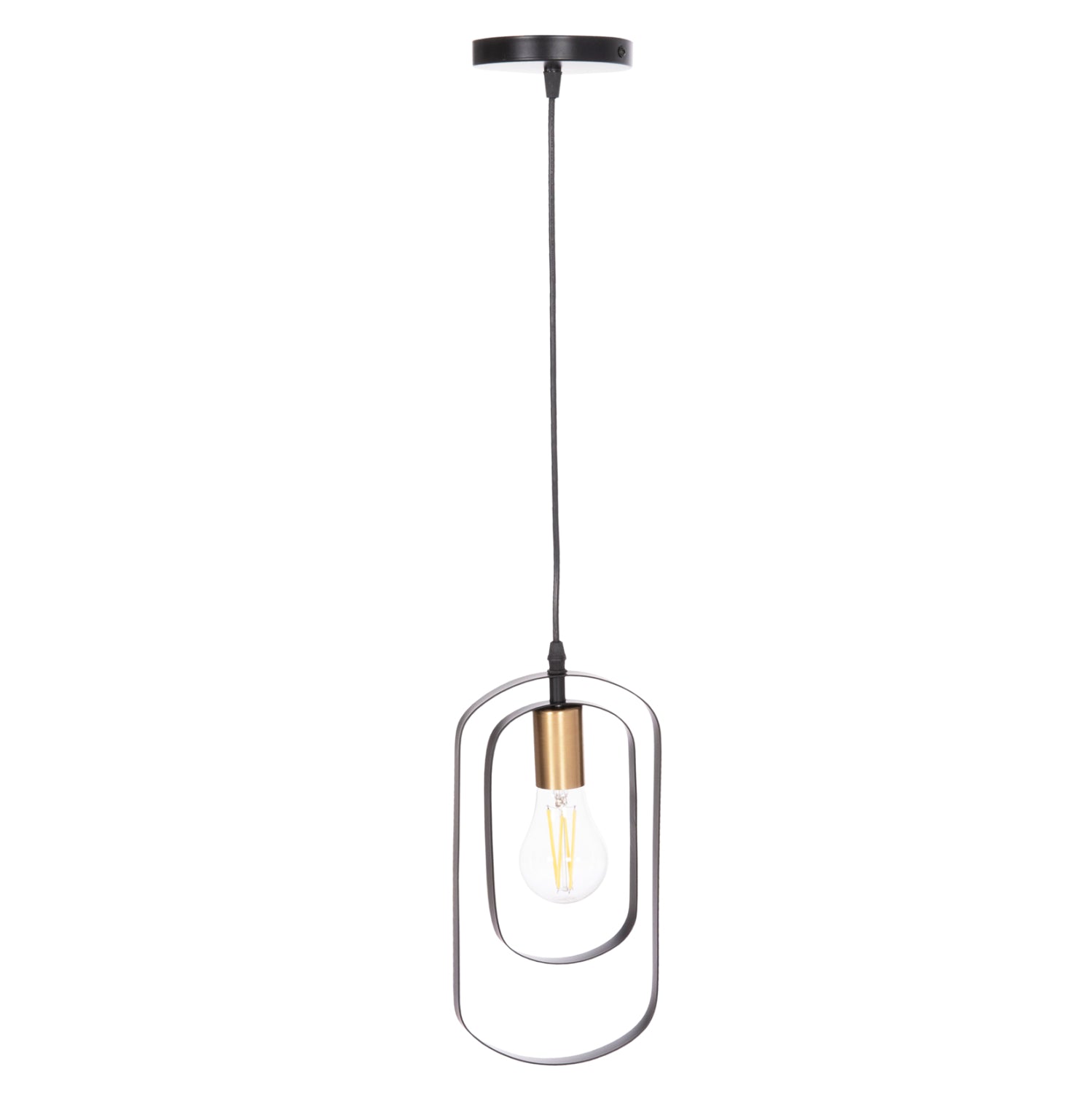 ΦΩΤΙΣΤΙΚΟ ΟΡΟΦΗΣ ΚΡΕΜΑΣΤΟ BIUT HM7537.11 ΜΑΥΡΟ ΜΕΤΑΛΛΟ-ΧΡΥΣΟ ΝΤΟΥΙ 15,5x4x130Υεκ. - Pakobazaar