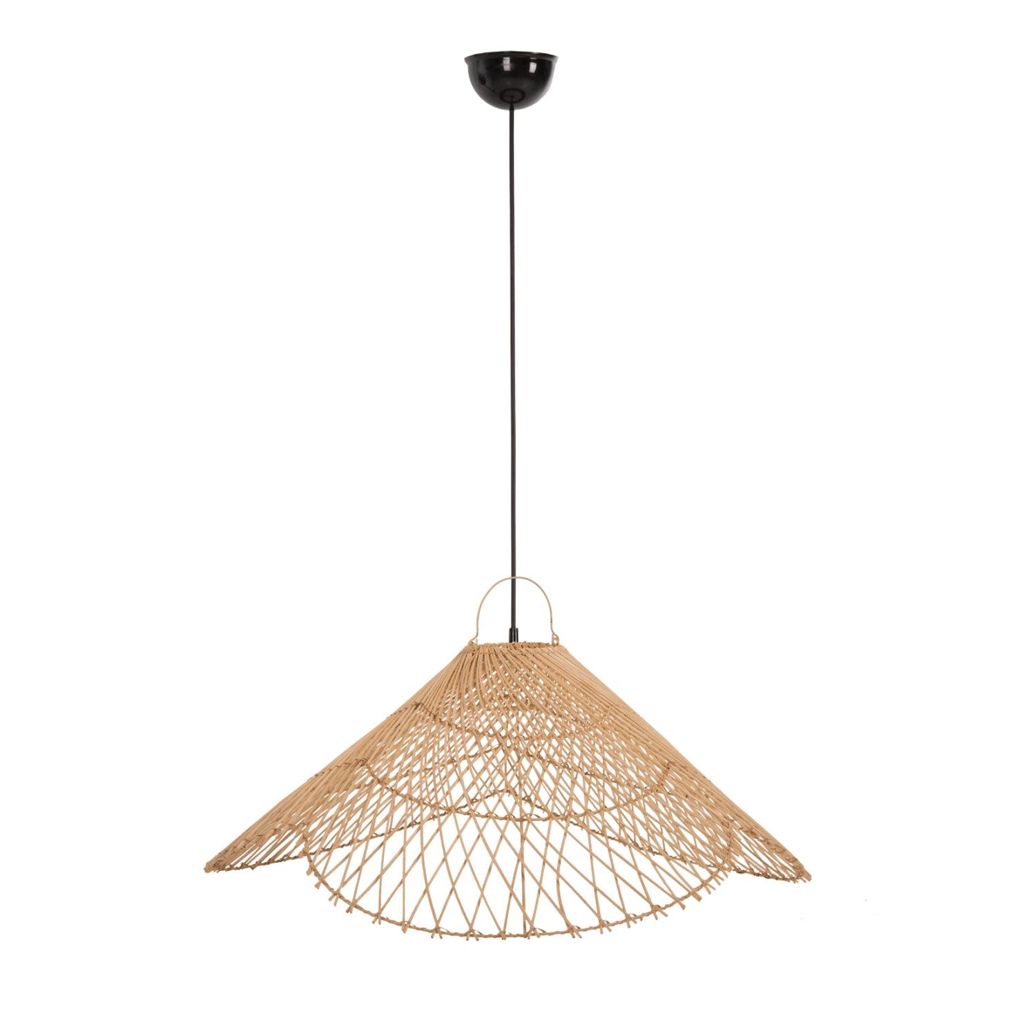 ΦΩΤΙΣΤΙΚΟ ΟΡΟΦΗΣ ΚΡΕΜΑΣΤΟ HM7879.02 RATTAN ΣΕ ΦΥΣΙΚΟ ΧΡΩΜΑ Φ80x126Υ εκ. - Pakobazaar