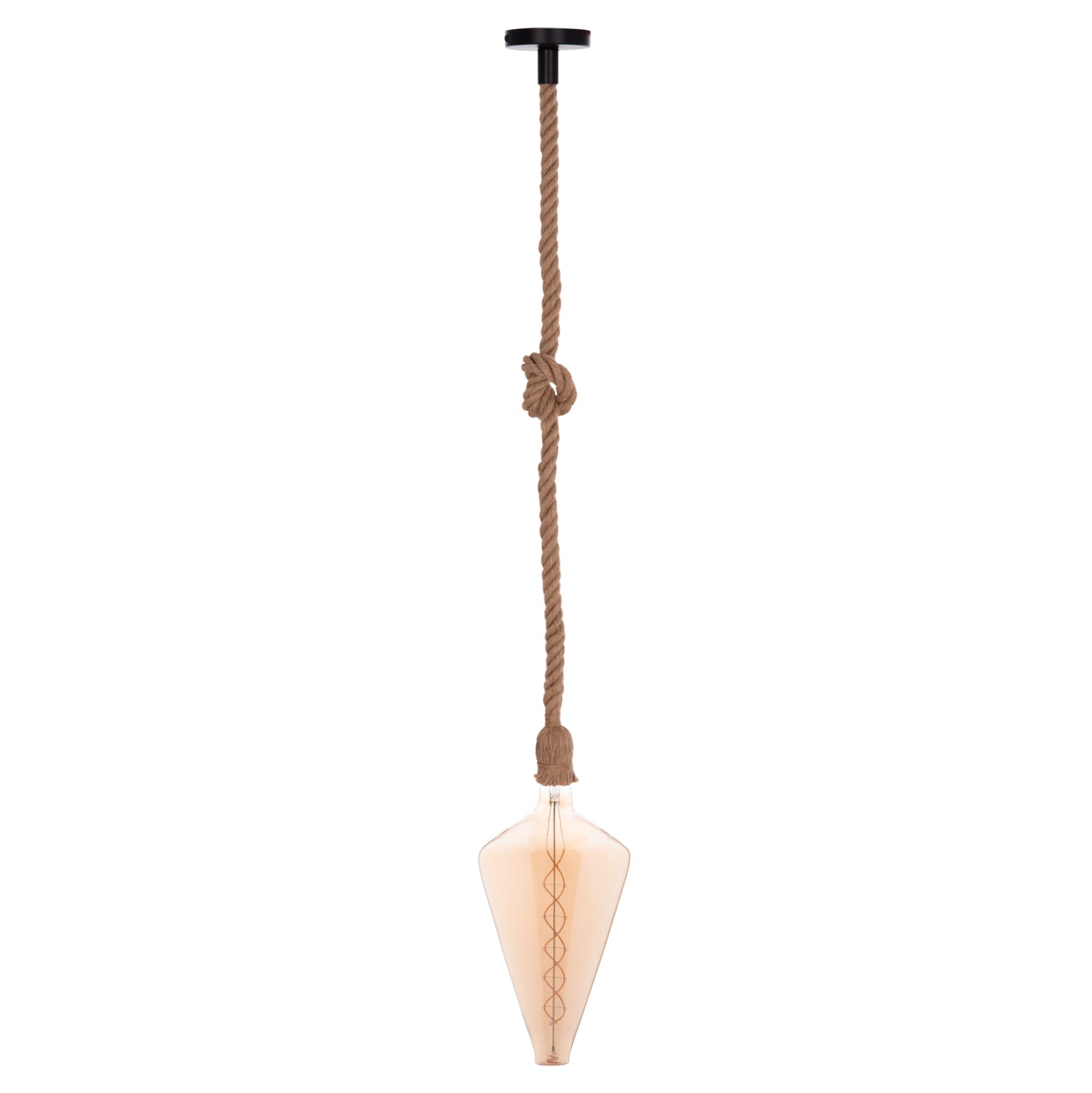 ΦΩΤΙΣΤΙΚΟ ΟΡΟΦΗΣ ΚΡΕΜΑΣΤΟ ΜΕ ΛΑΜΠΤΗΡΑ HM11930.01--ΣΧΟΙΝΙ 1m ΠΑΧΟΥΣ 2cm-ΝΤΟΥΙ Ε27 - Pakobazaar