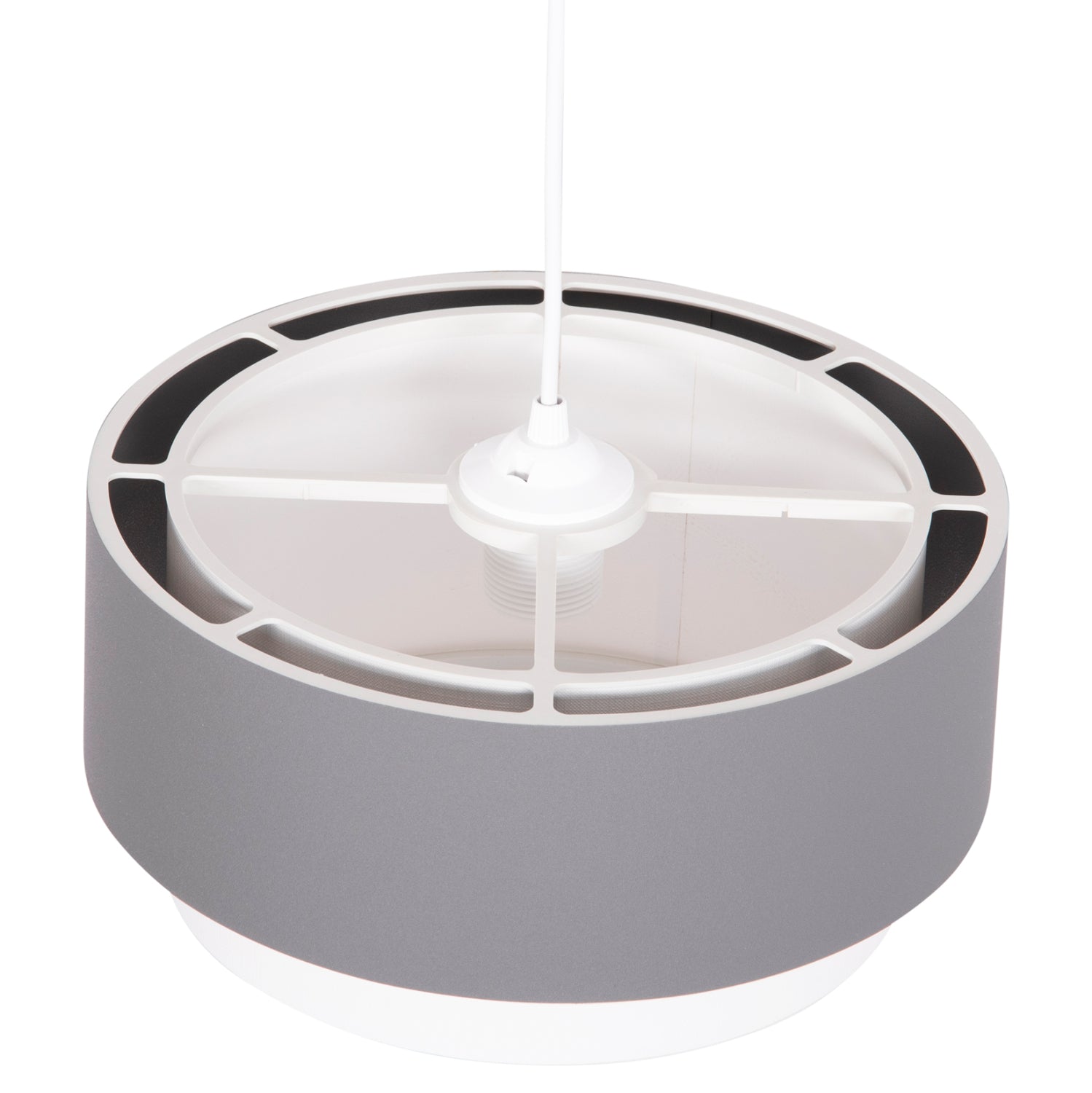 ΦΩΤΙΣΤΙΚΟ ΟΡΟΦΗΣ ΚΥΛΙΝΔΡΙΚΟ KRIKS HM4706.01 PVC ΣΕ ΛΕΥΚΟ-ΓΚΡΙ Φ30x70Υεκ. - Pakobazaar