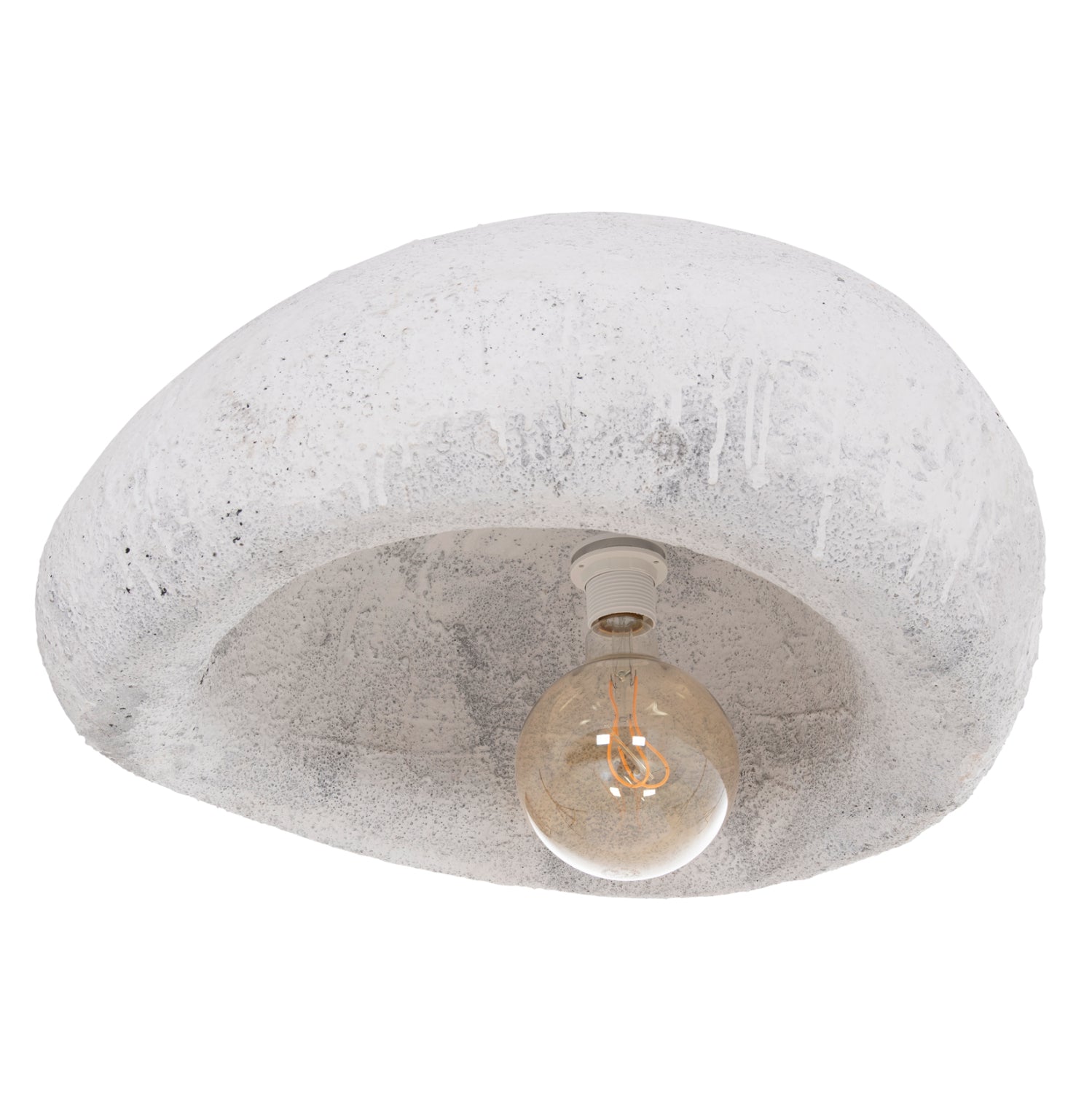 ΦΩΤΙΣΤΙΚΟ ΟΡΟΦΗΣ ΜΕ ΟΨΗ ΠΕΤΡΑΣ STONER (L) HM4419.02 ΛΕΥΚΟ 73x55x40Υεκ. - Pakobazaar