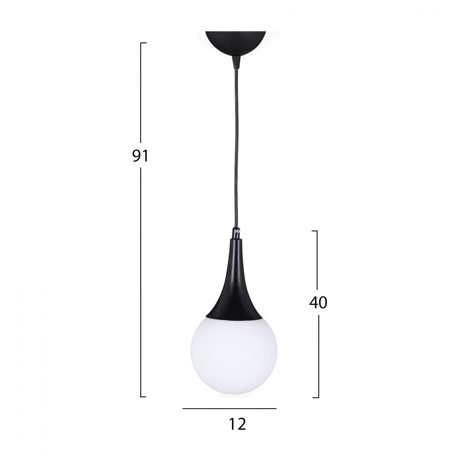 ΦΩΤΙΣΤΙΚΟ ΟΡΟΦΗΣ ΜΕΤΑΛΛΙΚΟ ΜΑΥΡΟ HM7517.01 12x91 εκ. - Pakobazaar