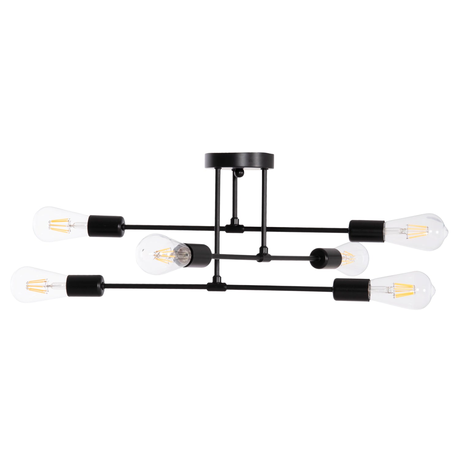 ΦΩΤΙΣΤΙΚΟ ΟΡΟΦΗΣ ΠΟΛΥΦΩΤΟ LIGHTY HM7427.11 ΜΕΤΑΛΛΟ ΣΕ ΜΑΥΡΟ 51x51x23Υεκ. - Pakobazaar