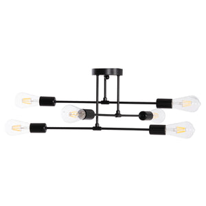 ΦΩΤΙΣΤΙΚΟ ΟΡΟΦΗΣ ΠΟΛΥΦΩΤΟ LIGHTY HM7427.11 ΜΕΤΑΛΛΟ ΣΕ ΜΑΥΡΟ 51x51x23Υεκ. - Pakobazaar