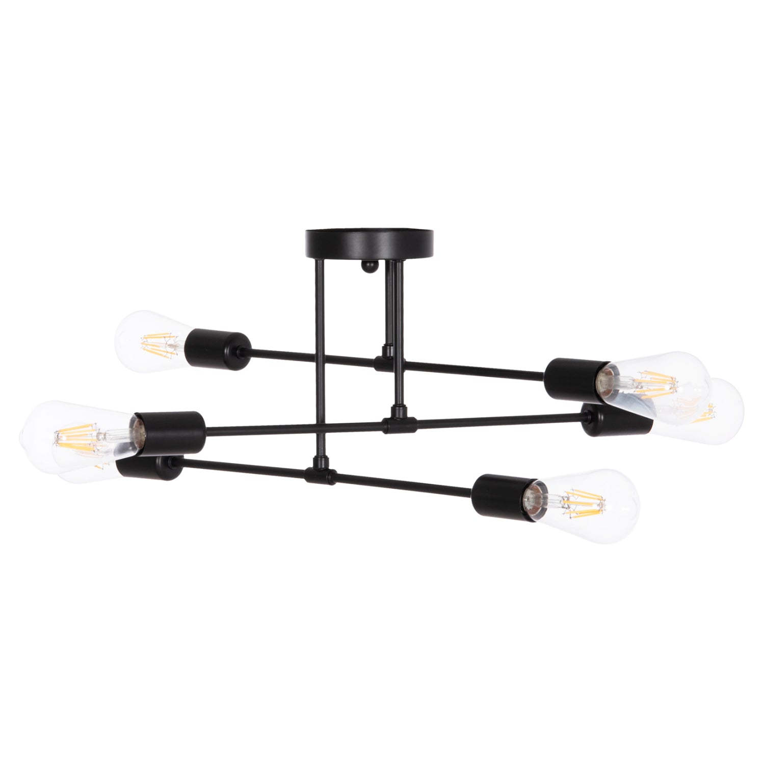 ΦΩΤΙΣΤΙΚΟ ΟΡΟΦΗΣ ΠΟΛΥΦΩΤΟ LIGHTY HM7427.11 ΜΕΤΑΛΛΟ ΣΕ ΜΑΥΡΟ 51x51x23Υεκ. - Pakobazaar