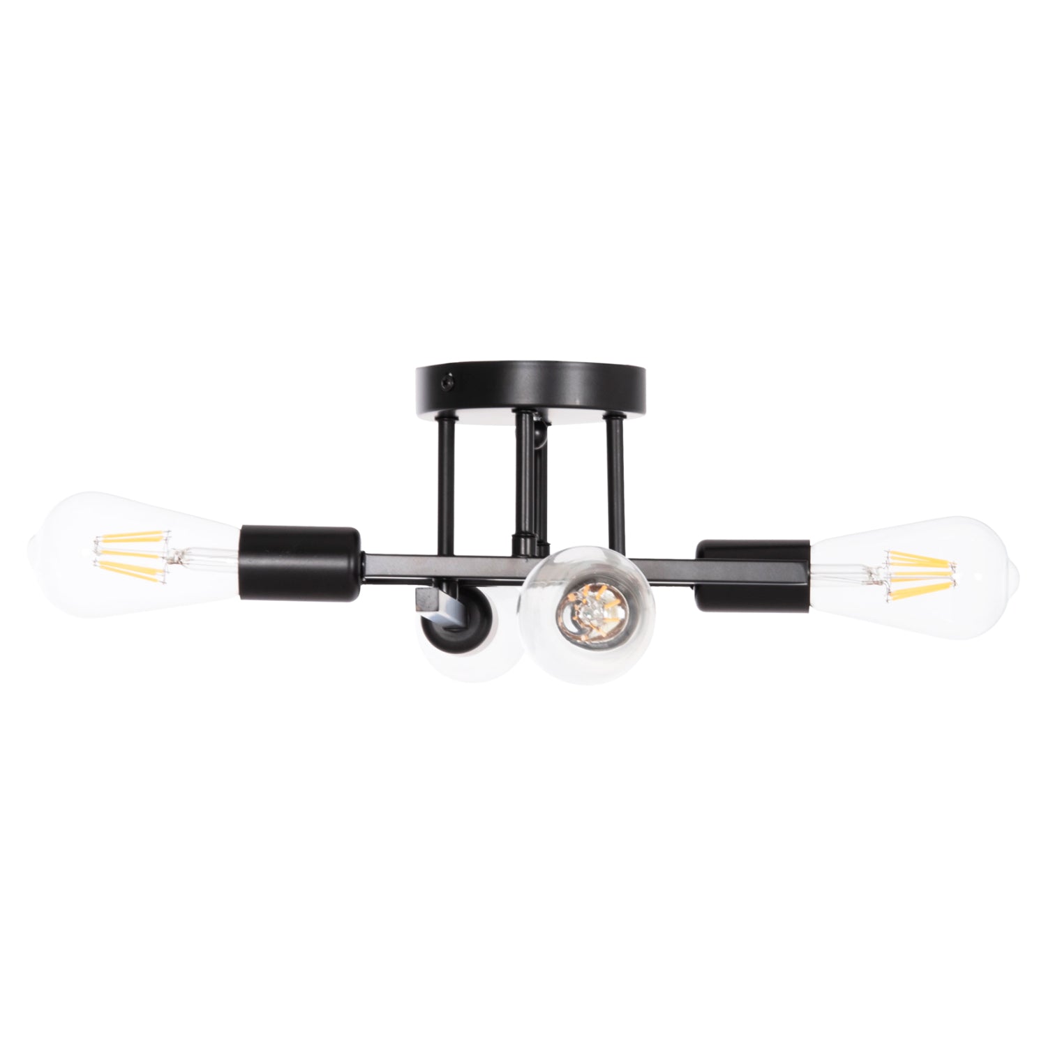 ΦΩΤΙΣΤΙΚΟ ΟΡΟΦΗΣ ΠΟΛΥΦΩΤΟ LIGHTY HM7428.11 ΜΕΤΑΛΛΟ ΣΕ ΜΑΥΡΟ 28x28x15Υεκ. - Pakobazaar