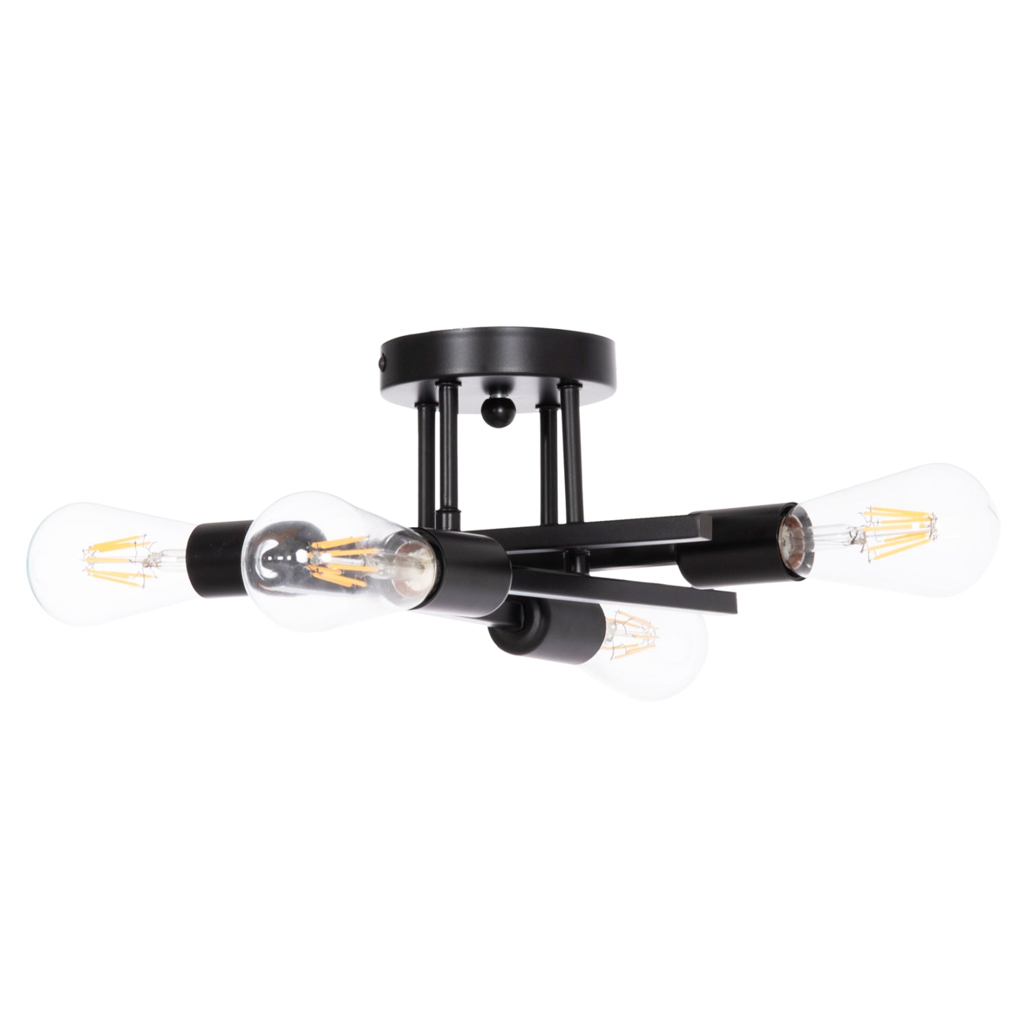 ΦΩΤΙΣΤΙΚΟ ΟΡΟΦΗΣ ΠΟΛΥΦΩΤΟ LIGHTY HM7428.11 ΜΕΤΑΛΛΟ ΣΕ ΜΑΥΡΟ 28x28x15Υεκ. - Pakobazaar