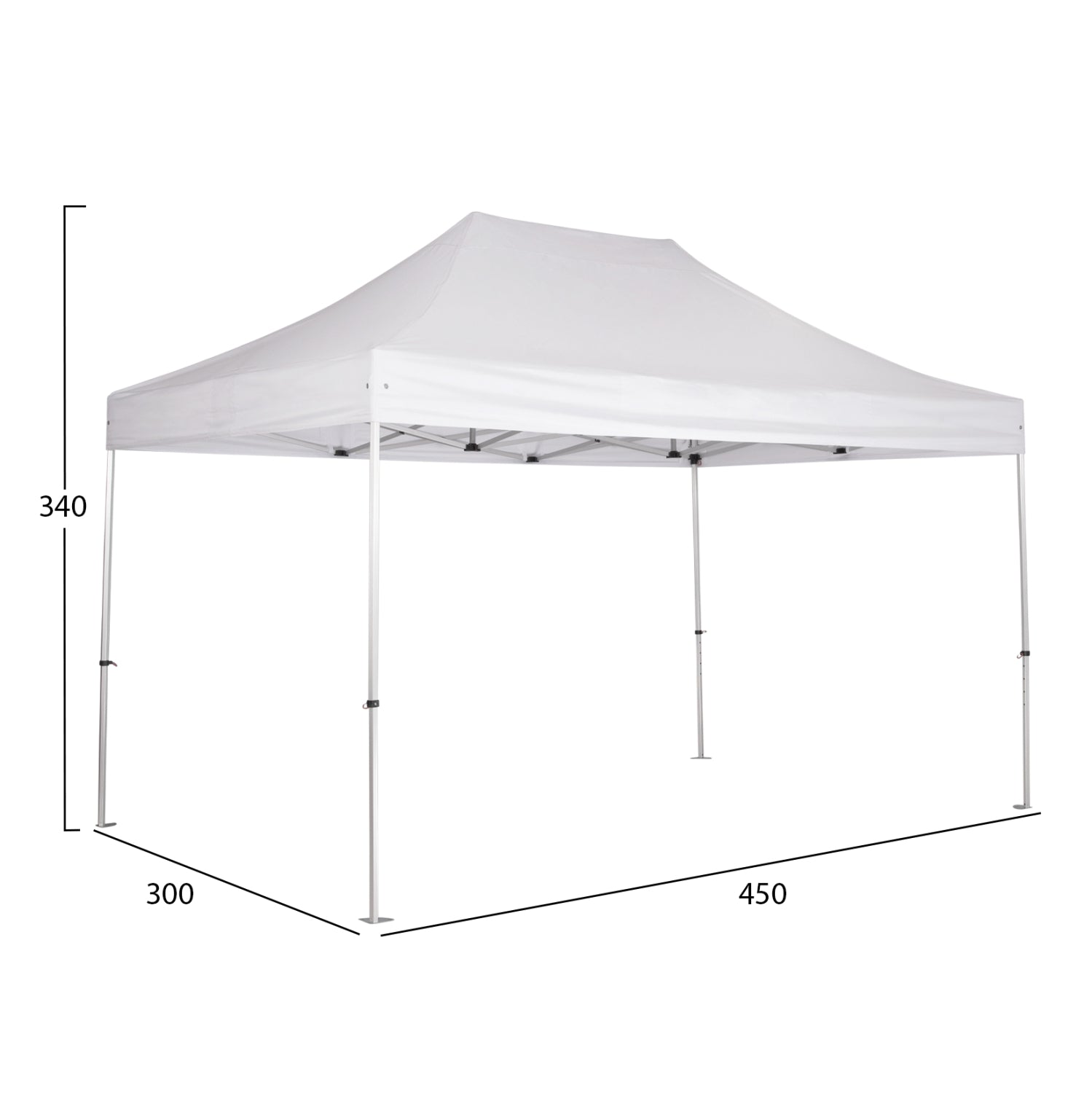 GAZEBO ΕΠΑΓΓΕΛΜΑΤΙΚΟ ΒΑΡΕΩΣ ΤΥΠΟΥ CRESSEN HM6306 ΠΤΥΣΣΟΜΕΝΟ ΑΛΟΥΜΙΝΙΟΥ 3x4,5x3,4Y - Pakobazaar