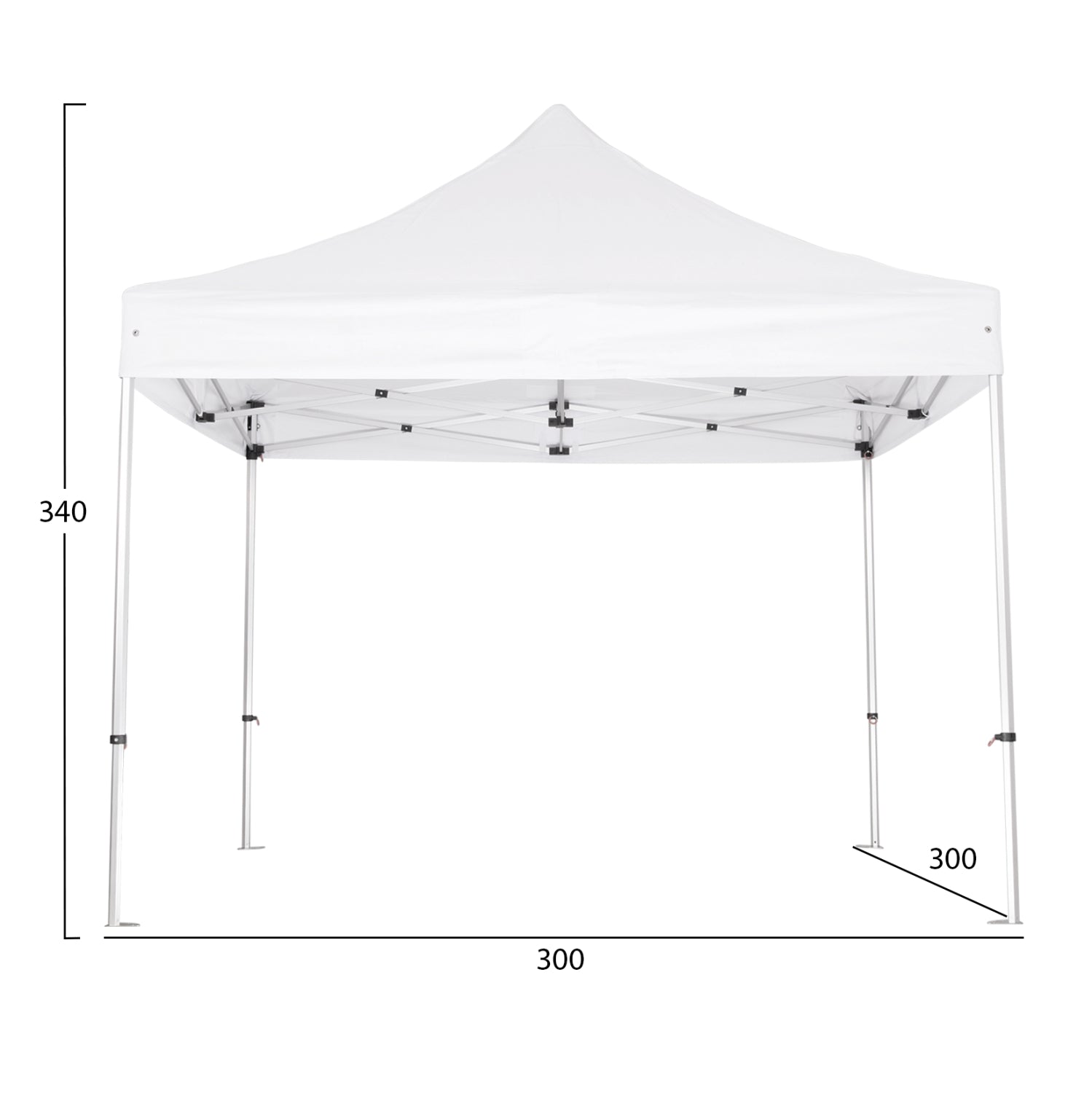 GAZEBO ΕΠΑΓΓΕΛΜΑΤΙΚΟ ΒΑΡΕΩΣ ΤΥΠΟΥ CRESSEN HM6305 ΠΤΥΣΣΟΜΕΝΟ ΑΛΟΥΜΙΝΙΟΥ 3x3x3,4Y - Pakobazaar