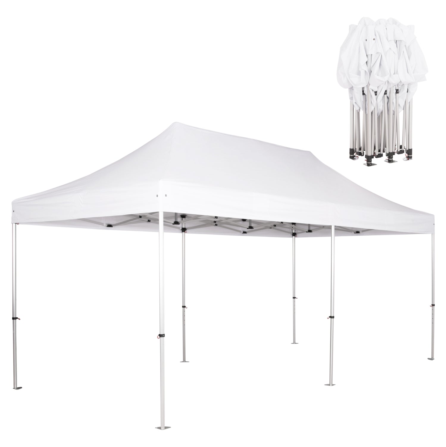 GAZEBO ΕΠΑΓΓΕΛΜΑΤΙΚΟ ΒΑΡΕΩΣ ΤΥΠΟΥ CRESSEN HM6307 ΠΤΥΣΣΟΜΕΝΟ ΑΛΟΥΜΙΝΙΟΥ 3x6x3,4Y - Pakobazaar