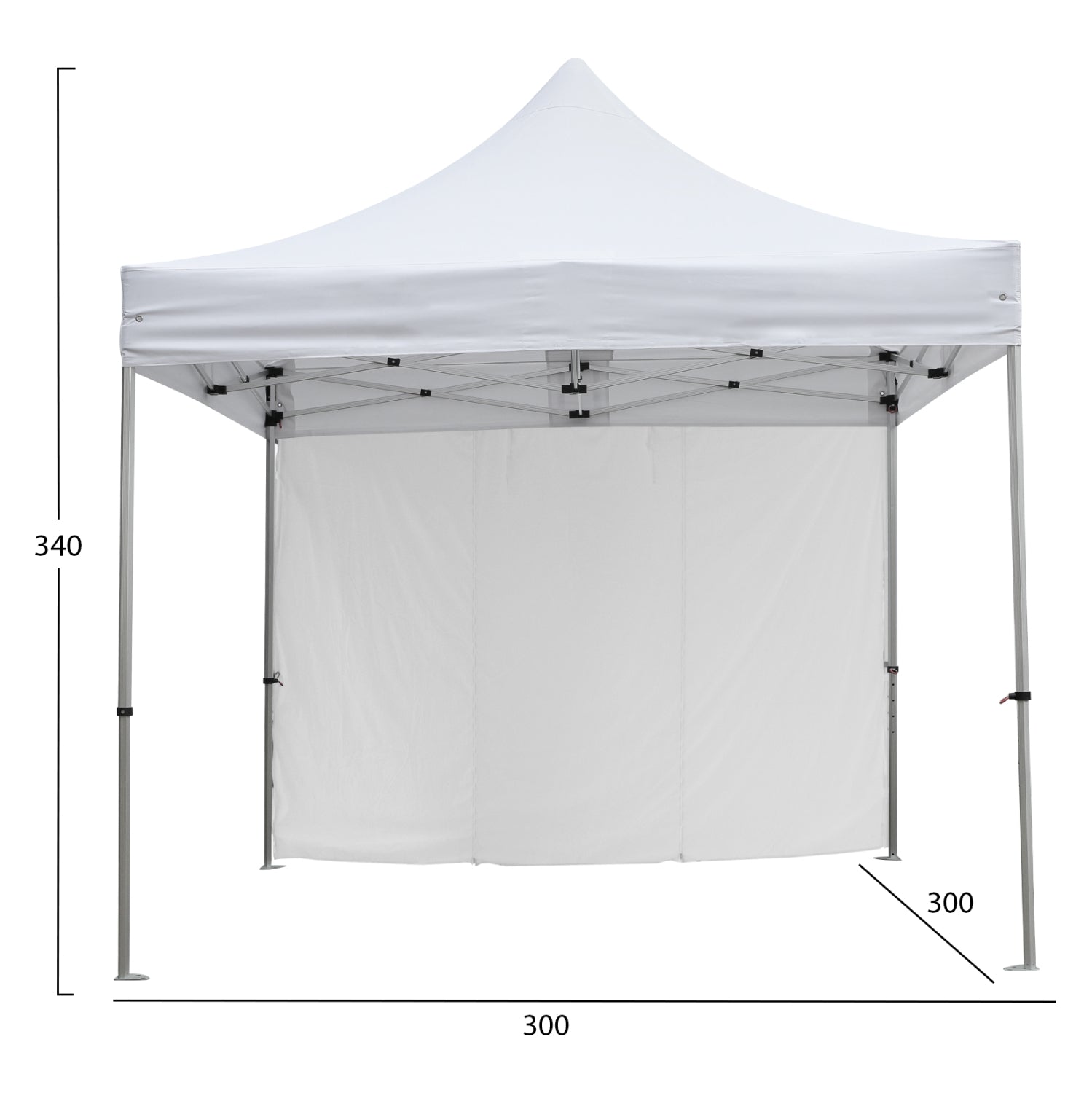 GAZEBO ΕΠΑΓΓΕΛΜΑΤΙΚΟ ΒΑΡΕΩΣ ΤΥΠΟΥ CRESSEN HM21097 ΠΤΥΣΣΟΜΕΝΟ ΑΛΟΥΜΙΝΙΟΥ 3x3x3,4Yμ - Pakobazaar