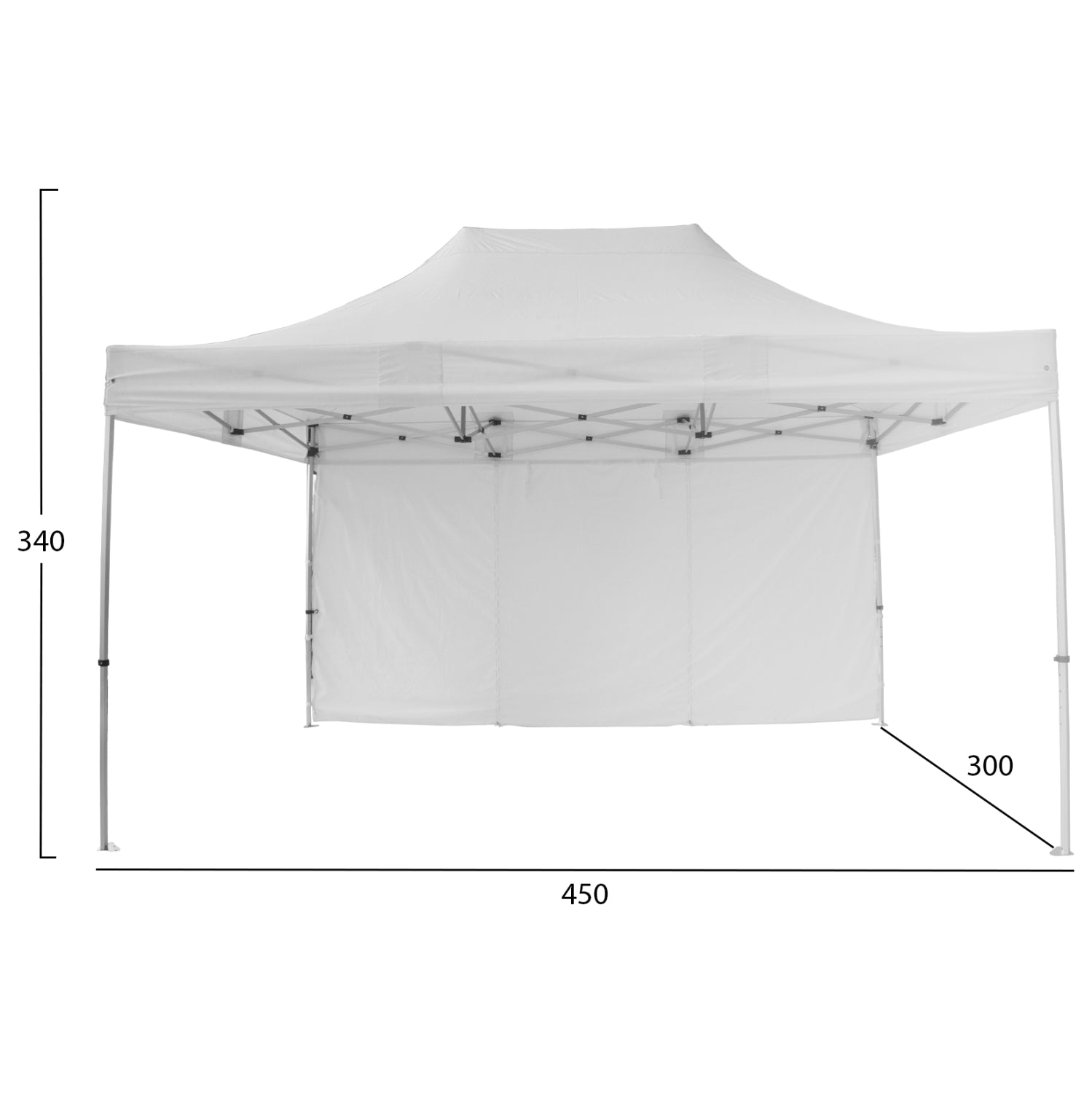 GAZEBO ΕΠΑΓΓΕΛΜΑΤΙΚΟ ΒΑΡΕΩΣ ΤΥΠΟΥ CRESSEN HM21098 ΠΤΥΣΣΟΜΕΝΟ ΑΛΟΥΜΙΝΙΟΥ 3x4,5x3,4Yμ - Pakobazaar