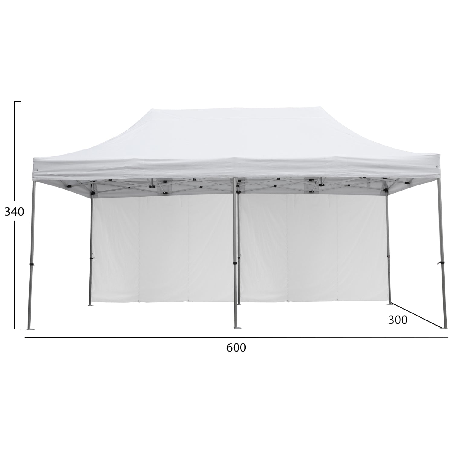 GAZEBO ΕΠΑΓΓΕΛΜΑΤΙΚΟ ΒΑΡΕΩΣ ΤΥΠΟΥ CRESSEN HM21099 ΠΤΥΣΣΟΜΕΝΟ ΑΛΟΥΜΙΝΙΟΥ 3x6x3,4Yμ - Pakobazaar