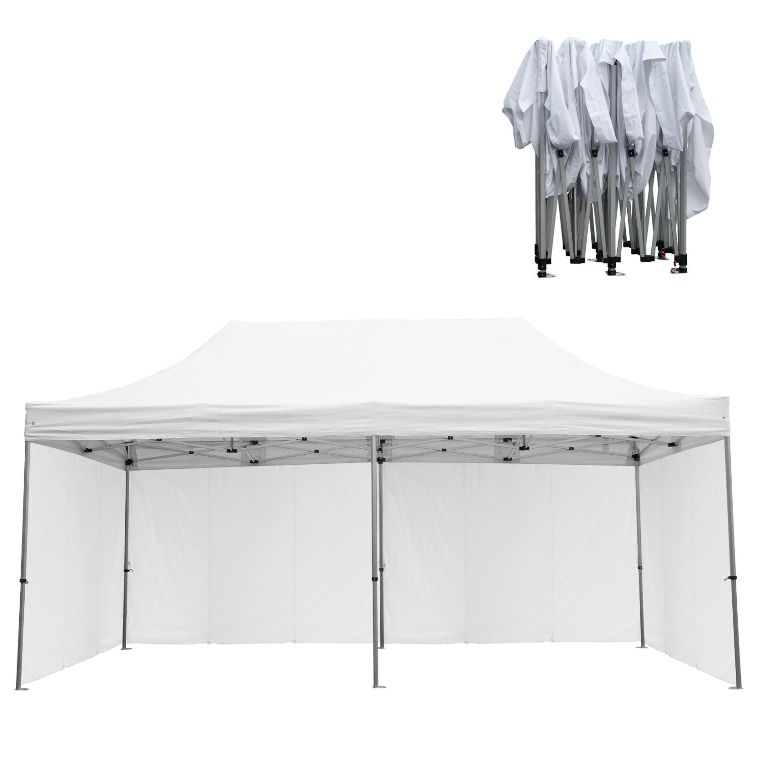 GAZEBO ΕΠΑΓΓΕΛΜΑΤΙΚΟ ΒΑΡΕΩΣ ΤΥΠΟΥ CRESSEN HM21099.01 ΠΤΥΣΣΟΜΕΝΟ ΑΛΟΥΜΙΝΙΟΥ 3x6x3,4Yμ - Pakobazaar