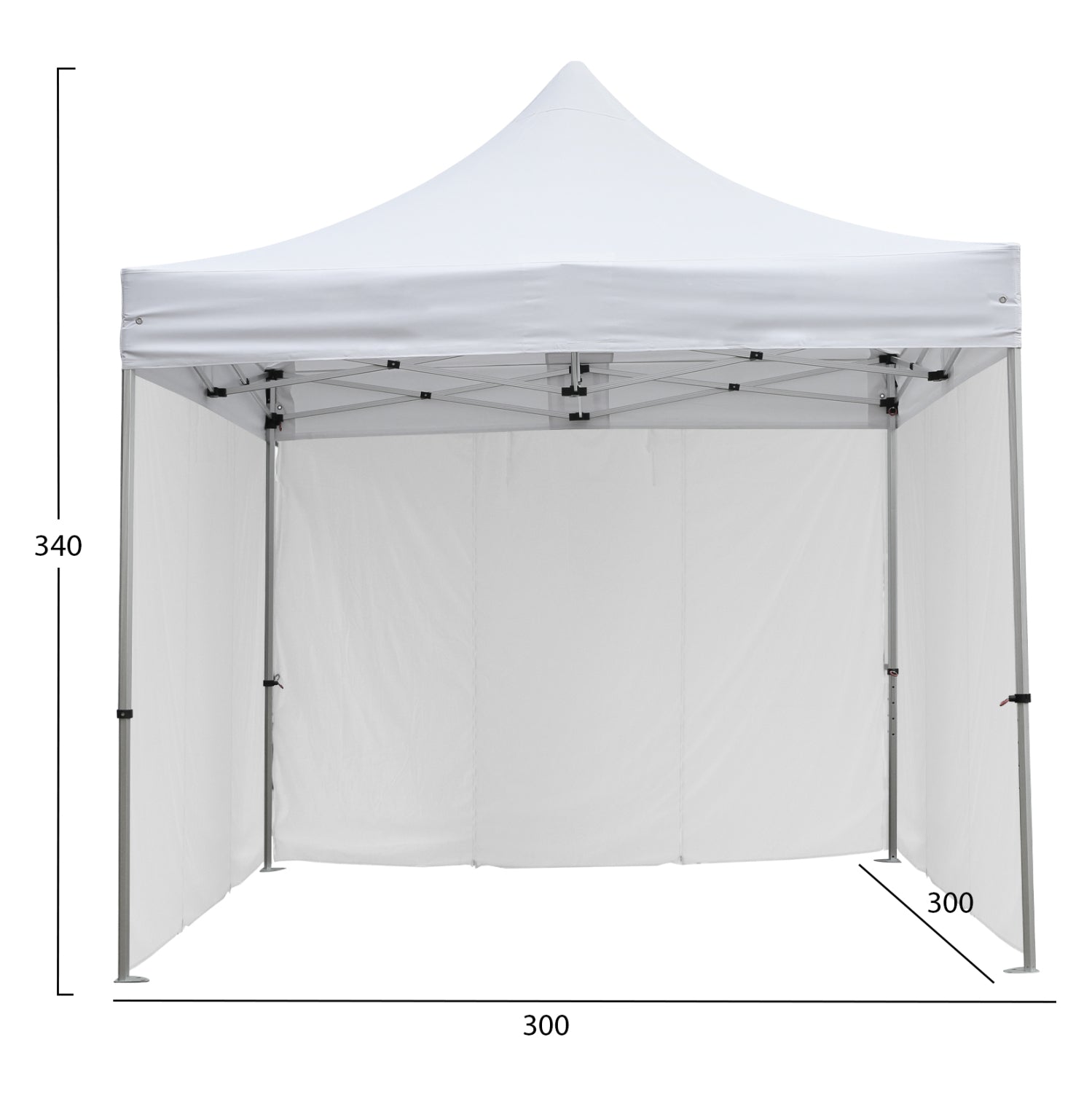 GAZEBO ΕΠΑΓΓΕΛΜΑΤΙΚΟ ΒΑΡΕΩΣ ΤΥΠΟΥ CRESSEN HM21097.01 ΠΤΥΣΣΟΜΕΝΟ ΑΛΟΥΜΙΝΙΟΥ 3x3x3,4Yεκ - Pakobazaar