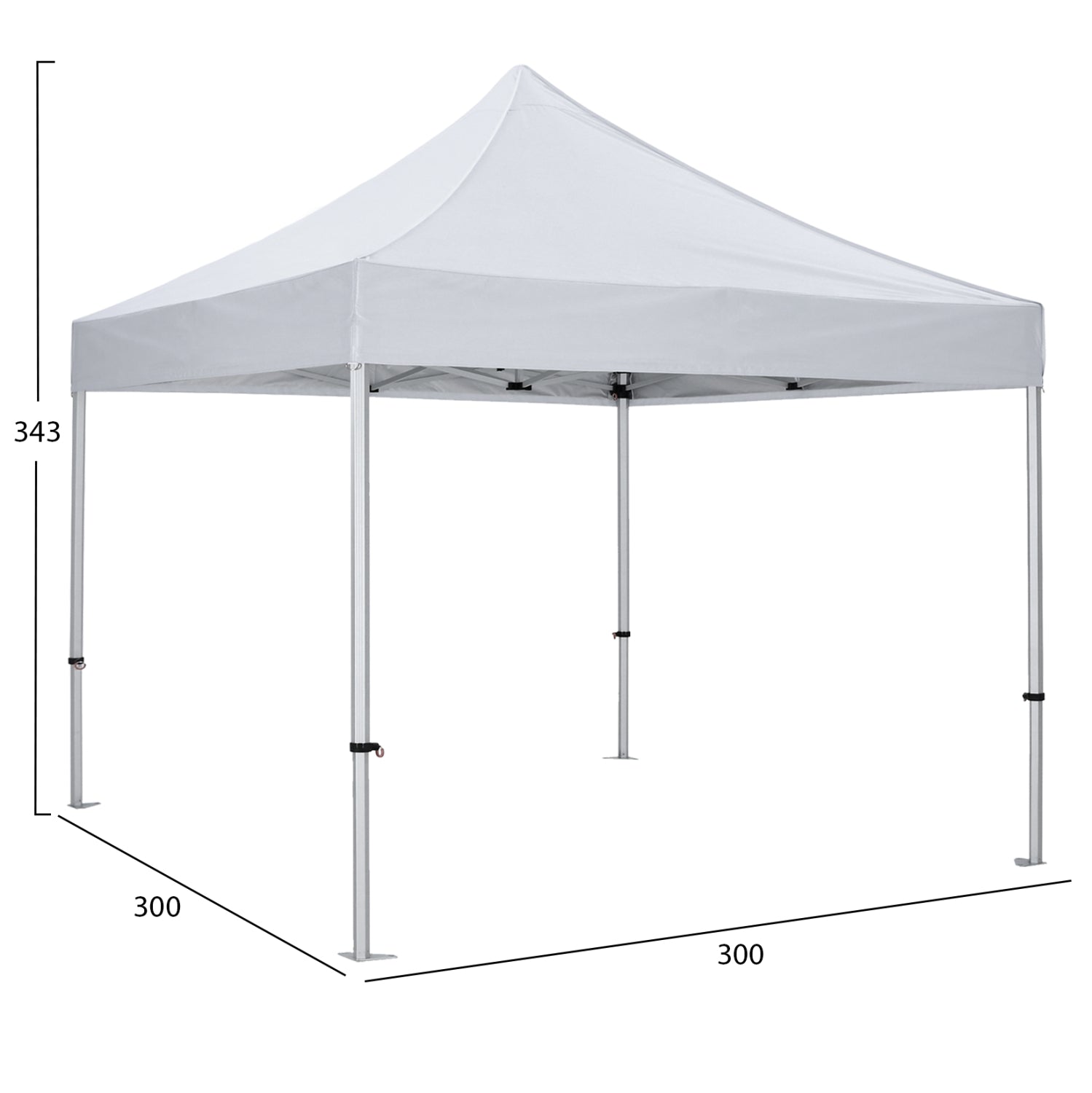 GAZEBO ΕΠΑΓΓΕΛΜΑΤΙΚΟ ΒΑΡΕΩΣ ΤΥΠΟΥ MATTHEW-AL HM6313 ΠΤΥΣΣΟΜΕΝΟ ΑΛΟΥΜΙΝΙΟΥ 3x3x3,4Y - Pakobazaar