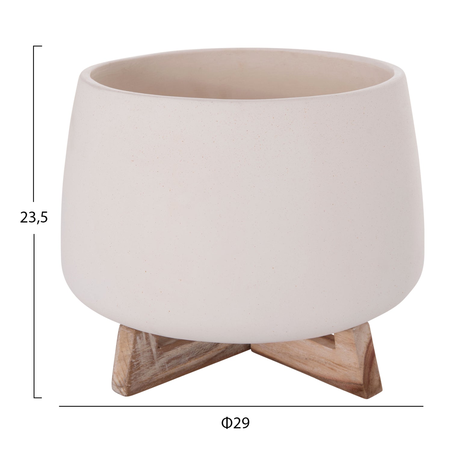 ΓΛΑΣΤΡΑ ΕΣ.ΧΩΡΟΥ FRELLO HM4674.02L ΛΕΥΚΟ FIBER CEMENT--TEAK ΒΑΣΗ 29x29x23,5Υεκ. - Pakobazaar