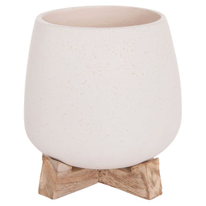 ΓΛΑΣΤΡΑ ΕΣ.ΧΩΡΟΥ FRELLO HM4674.02S ΛΕΥΚΟ FIBER CEMENT--TEAK ΒΑΣΗ 14,5x14,5x16Υεκ.
