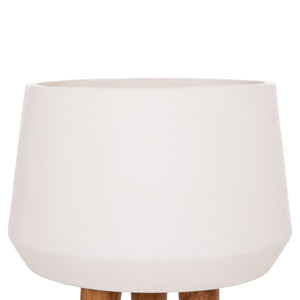 ΓΛΑΣΤΡΑ ΕΣΩΤ.ΧΩΡΟΥ QUAN HM4680.02L FIBER CEMENT ΛΕΥΚΟ--ΒΑΣΗ TEAK Φ38x62Υεκ - Pakobazaar
