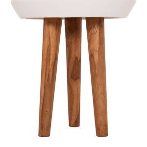 ΓΛΑΣΤΡΑ ΕΣΩΤ.ΧΩΡΟΥ QUAN HM4680.02L FIBER CEMENT ΛΕΥΚΟ--ΒΑΣΗ TEAK Φ38x62Υεκ - Pakobazaar