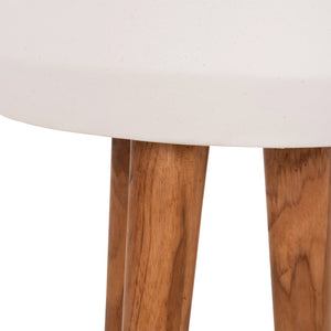 ΓΛΑΣΤΡΑ ΕΣΩΤ.ΧΩΡΟΥ QUAN HM4680.02L FIBER CEMENT ΛΕΥΚΟ--ΒΑΣΗ TEAK Φ38x62Υεκ - Pakobazaar