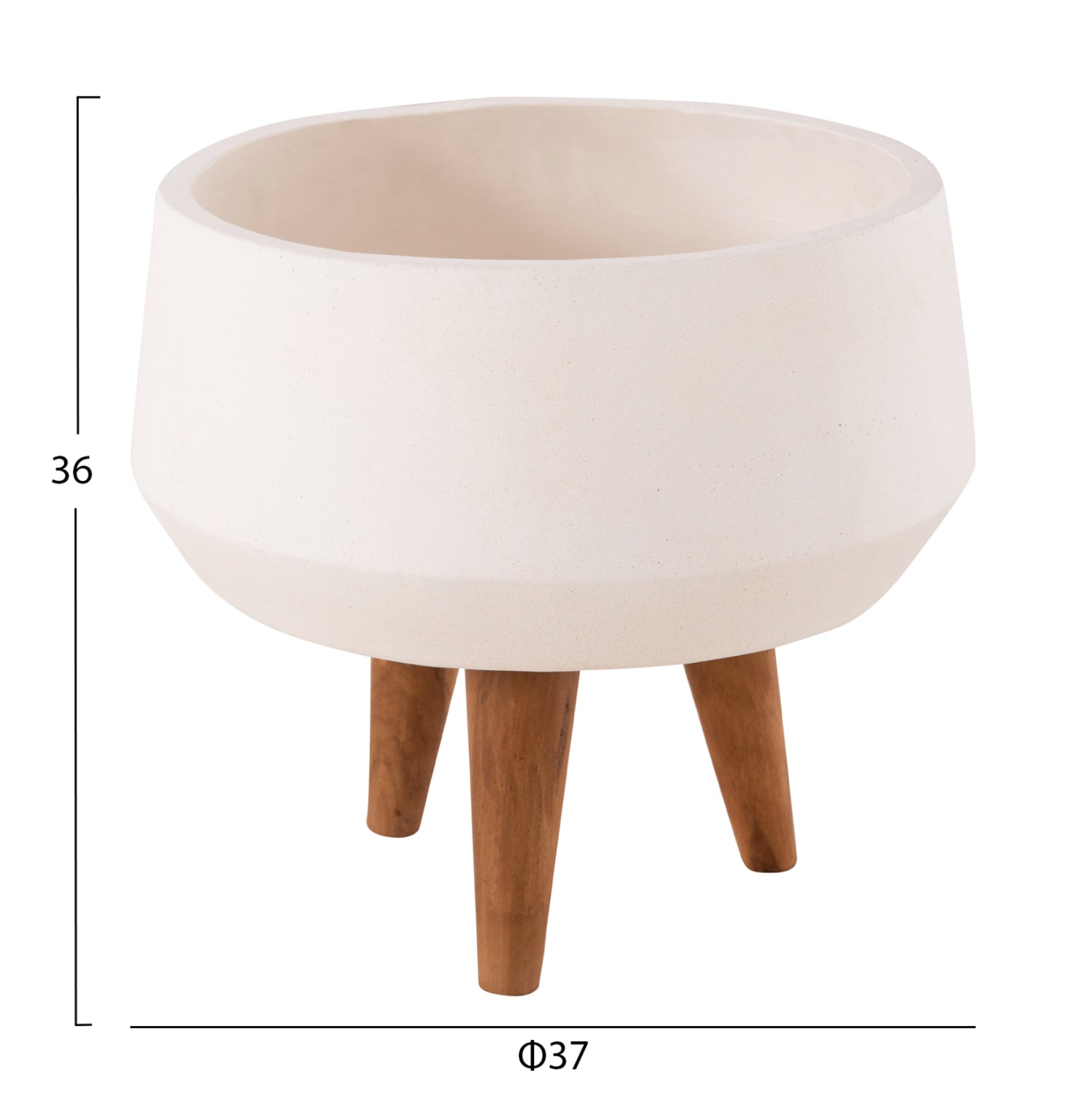 ΓΛΑΣΤΡΑ ΕΣΩΤ.ΧΩΡΟΥ QUAN HM4680.02S FIBER CEMENT ΛΕΥΚΟ--ΒΑΣΗ TEAK Φ37x36Υεκ - Pakobazaar