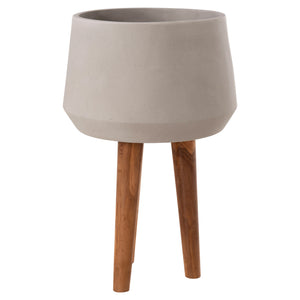 ΓΛΑΣΤΡΑ ΕΣΩΤ.ΧΩΡΟΥ QUAN HM4680.03L FIBER CEMENT ΓΚΡΙ--ΒΑΣΗ TEAK Φ38x62Υεκ - Pakobazaar