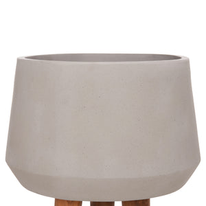 ΓΛΑΣΤΡΑ ΕΣΩΤ.ΧΩΡΟΥ QUAN HM4680.03L FIBER CEMENT ΓΚΡΙ--ΒΑΣΗ TEAK Φ38x62Υεκ - Pakobazaar