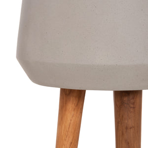ΓΛΑΣΤΡΑ ΕΣΩΤ.ΧΩΡΟΥ QUAN HM4680.03L FIBER CEMENT ΓΚΡΙ--ΒΑΣΗ TEAK Φ38x62Υεκ - Pakobazaar