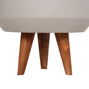 ΓΛΑΣΤΡΑ ΕΣΩΤ.ΧΩΡΟΥ QUAN HM4680.03S FIBER CEMENT ΓΚΡΙ--ΒΑΣΗ TEAK Φ37x36Υεκ - Pakobazaar
