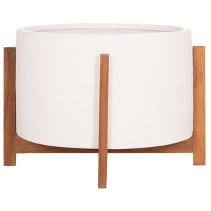 ΓΛΑΣΤΡΑ ΕΣΩΤ.ΧΩΡΟΥ HOFF HM4682.02L FIBER CEMENT ΛΕΥΚΟ-TEAK ΒΑΣΗ Φ50x35Υεκ - Pakobazaar