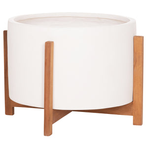 ΓΛΑΣΤΡΑ ΕΣΩΤ.ΧΩΡΟΥ HOFF HM4682.02L FIBER CEMENT ΛΕΥΚΟ-TEAK ΒΑΣΗ Φ50x35Υεκ - Pakobazaar