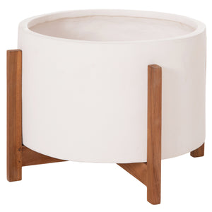 ΓΛΑΣΤΡΑ ΕΣΩΤ.ΧΩΡΟΥ HOFF HM4682.02L FIBER CEMENT ΛΕΥΚΟ-TEAK ΒΑΣΗ Φ50x35Υεκ - Pakobazaar