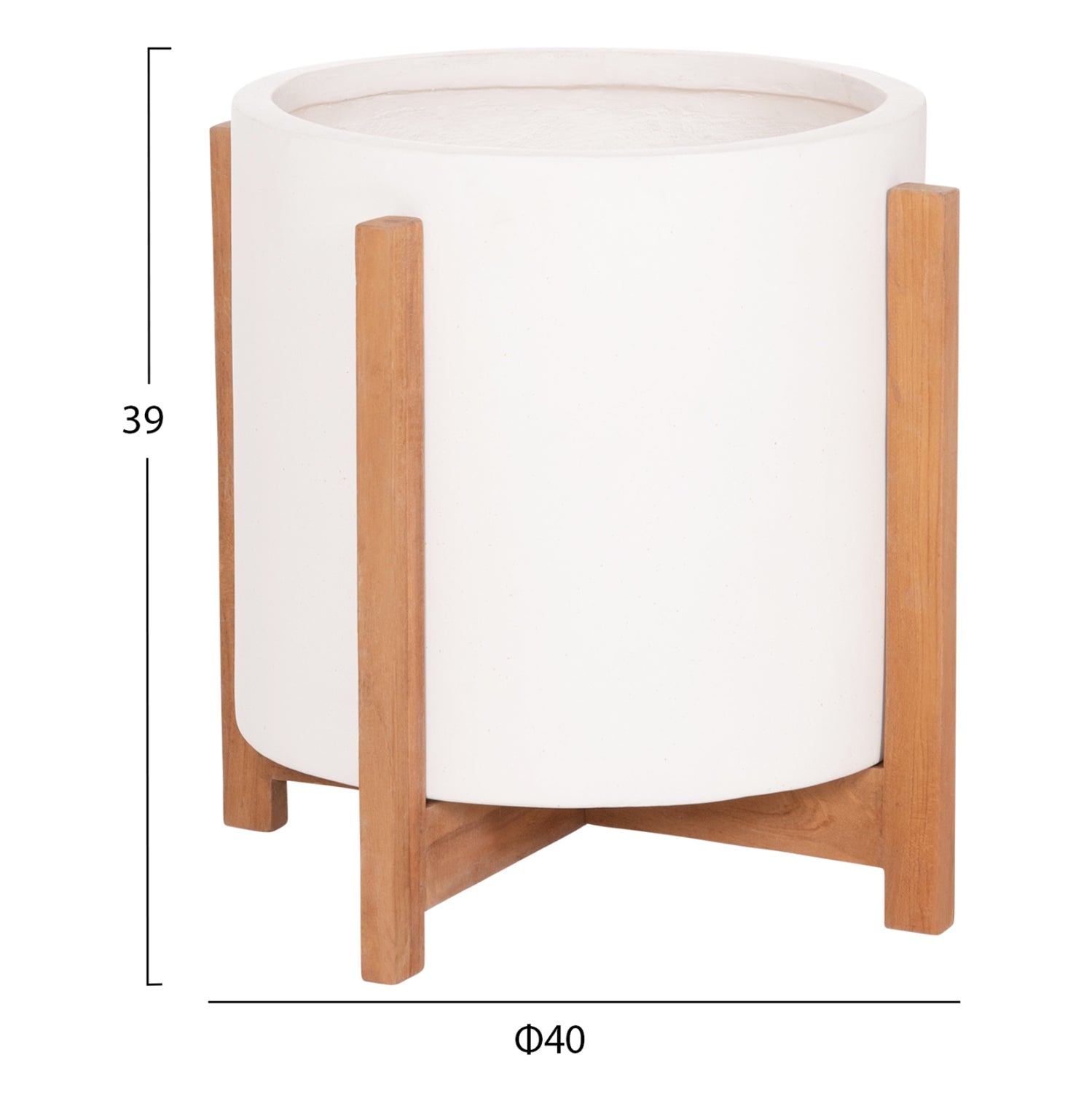 ΓΛΑΣΤΡΑ ΕΣΩΤ.ΧΩΡΟΥ HOFF HM4682.02M FIBER CEMENT ΛΕΥΚΟ-TEAK ΒΑΣΗ Φ40x39Υεκ - Pakobazaar