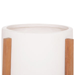 ΓΛΑΣΤΡΑ ΕΣΩΤ.ΧΩΡΟΥ HOFF HM4682.02M FIBER CEMENT ΛΕΥΚΟ-TEAK ΒΑΣΗ Φ40x39Υεκ - Pakobazaar