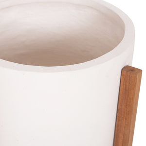 ΓΛΑΣΤΡΑ ΕΣΩΤ.ΧΩΡΟΥ HOFF HM4682.02M FIBER CEMENT ΛΕΥΚΟ-TEAK ΒΑΣΗ Φ40x39Υεκ - Pakobazaar