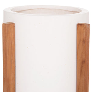 ΓΛΑΣΤΡΑ ΕΣΩΤ.ΧΩΡΟΥ HOFF HM4682.02S FIBER CEMENT ΛΕΥΚΟ-TEAK ΒΑΣΗ Φ33x42Υεκ - Pakobazaar